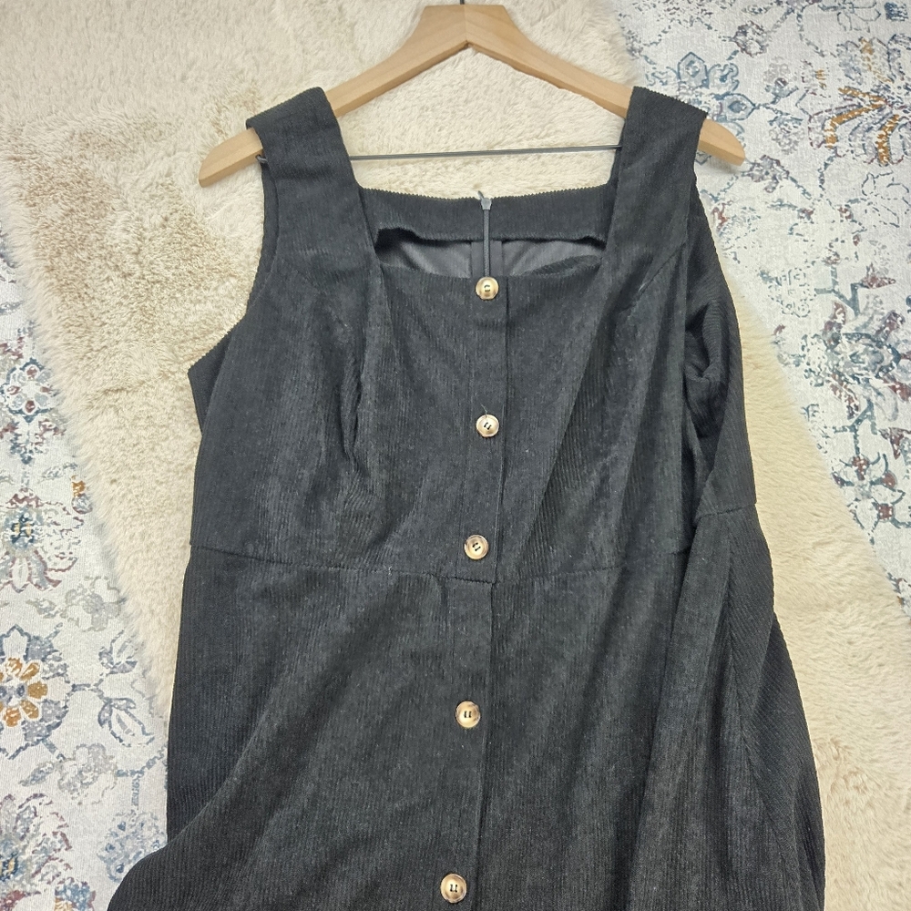 Shein Plus Size Solid Color Button Front Corduroy… - image 4